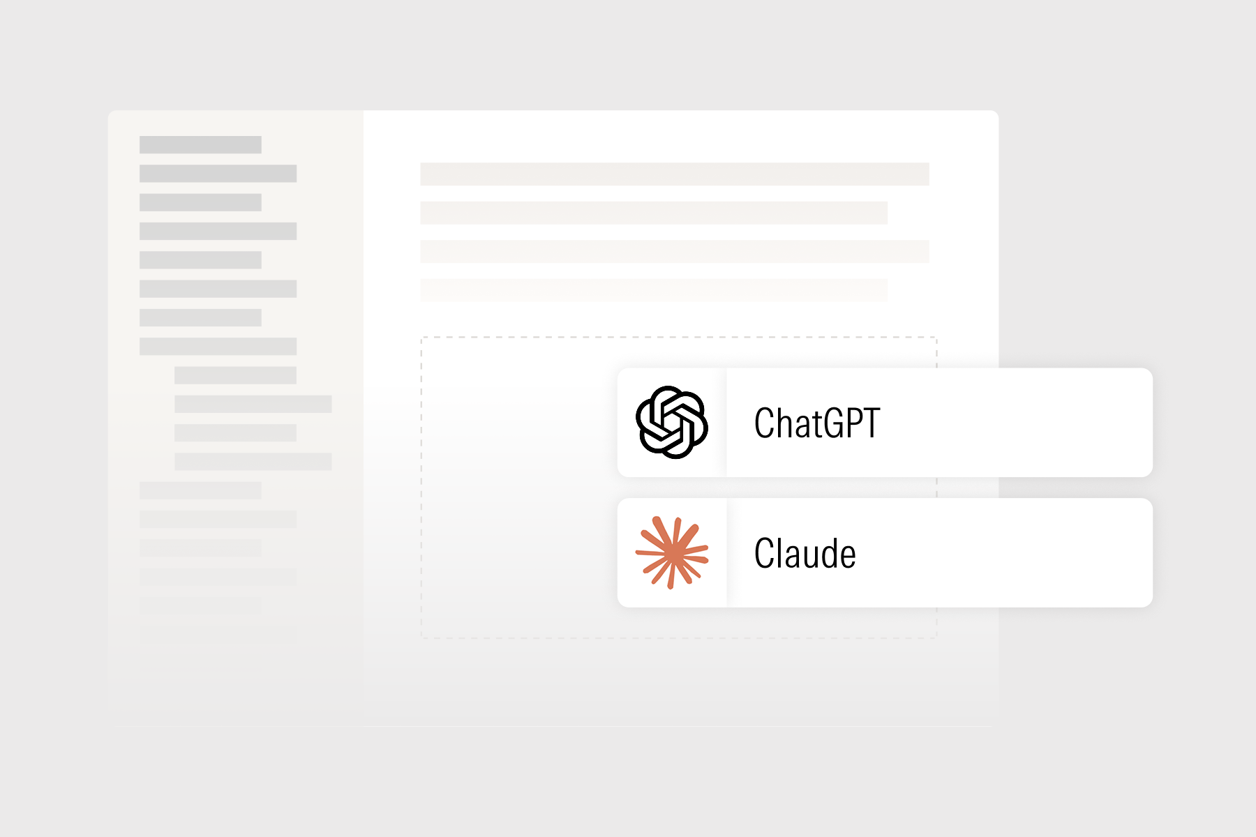 Illustration of AI platforms that are integrated with the Morningstar MCP Server, including ChatGPT, Claude, Microsoft Foundry, and Copilot Studio.