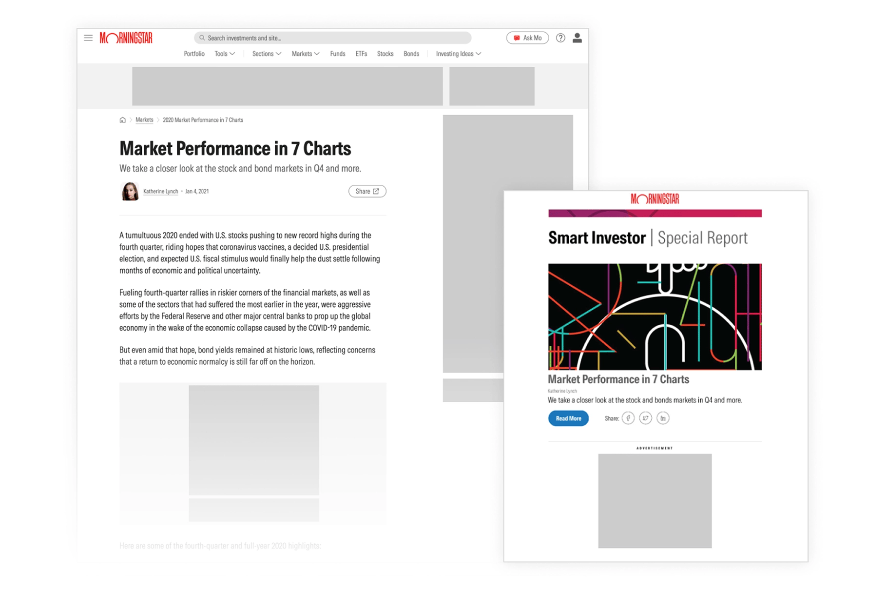 Branded Morningstar special report and 100% share of voice advertising package.