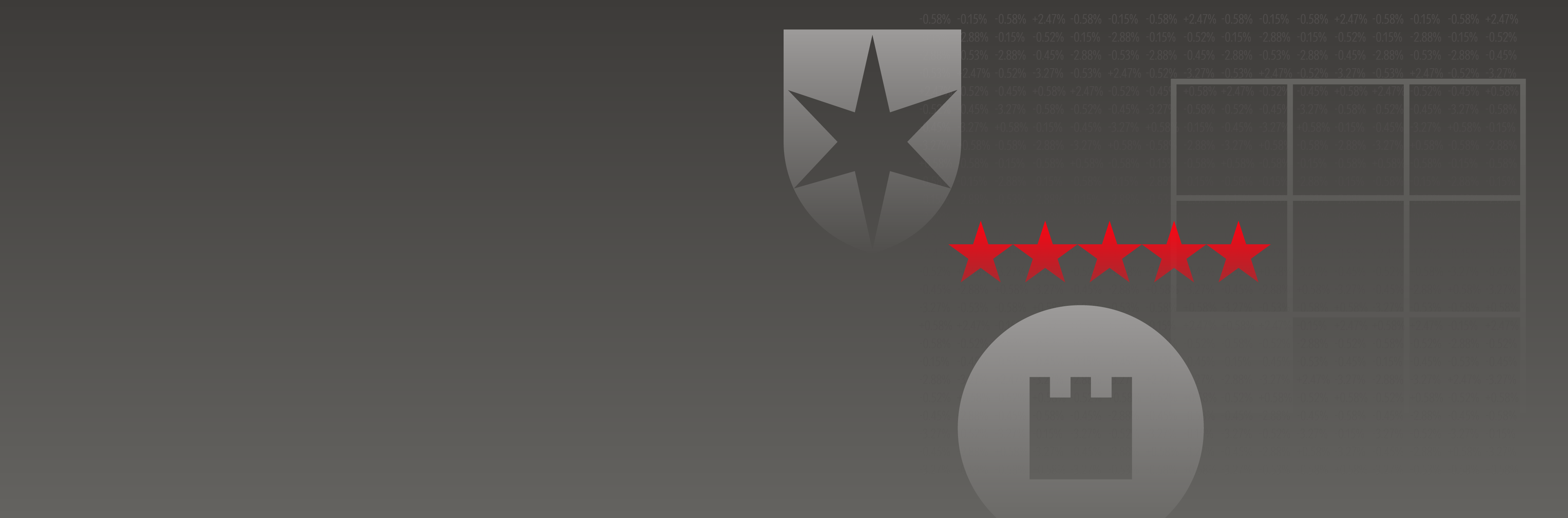 An illustration representing different Morningstar ratings.