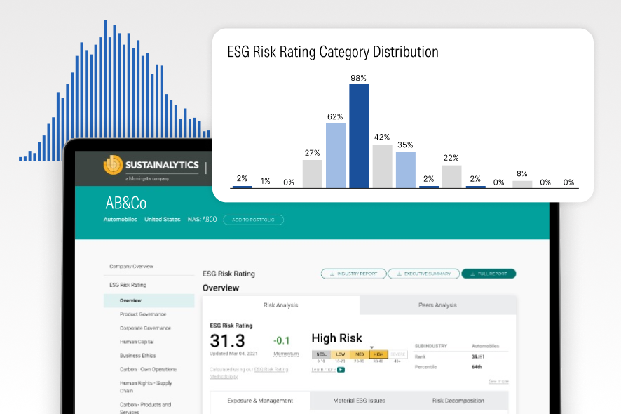 Sustainalytics helps investors and companies turn sustainability challenges into clear insights and confident decisions.