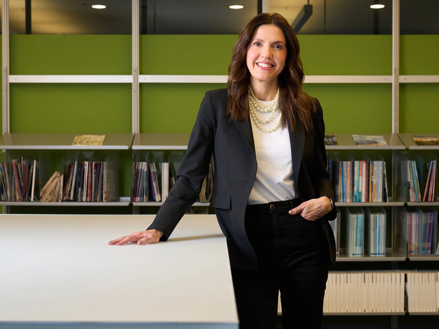 A professional portrait of Amelia Furr in the Chicago Morningstar office.