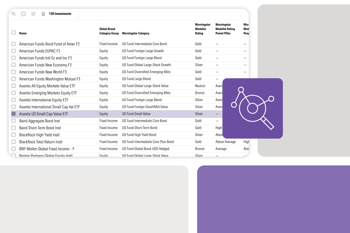 Streamline portfolio management with New Direct Experience, a modernized interface in Morningstar Direct. It offers a unified, intuitive workspace for portfolio creation, editing, and analysis, enhancing clarity, efficiency, and confidence to help professionals optimize performance, manage risk, and craft compelling investment stories.
