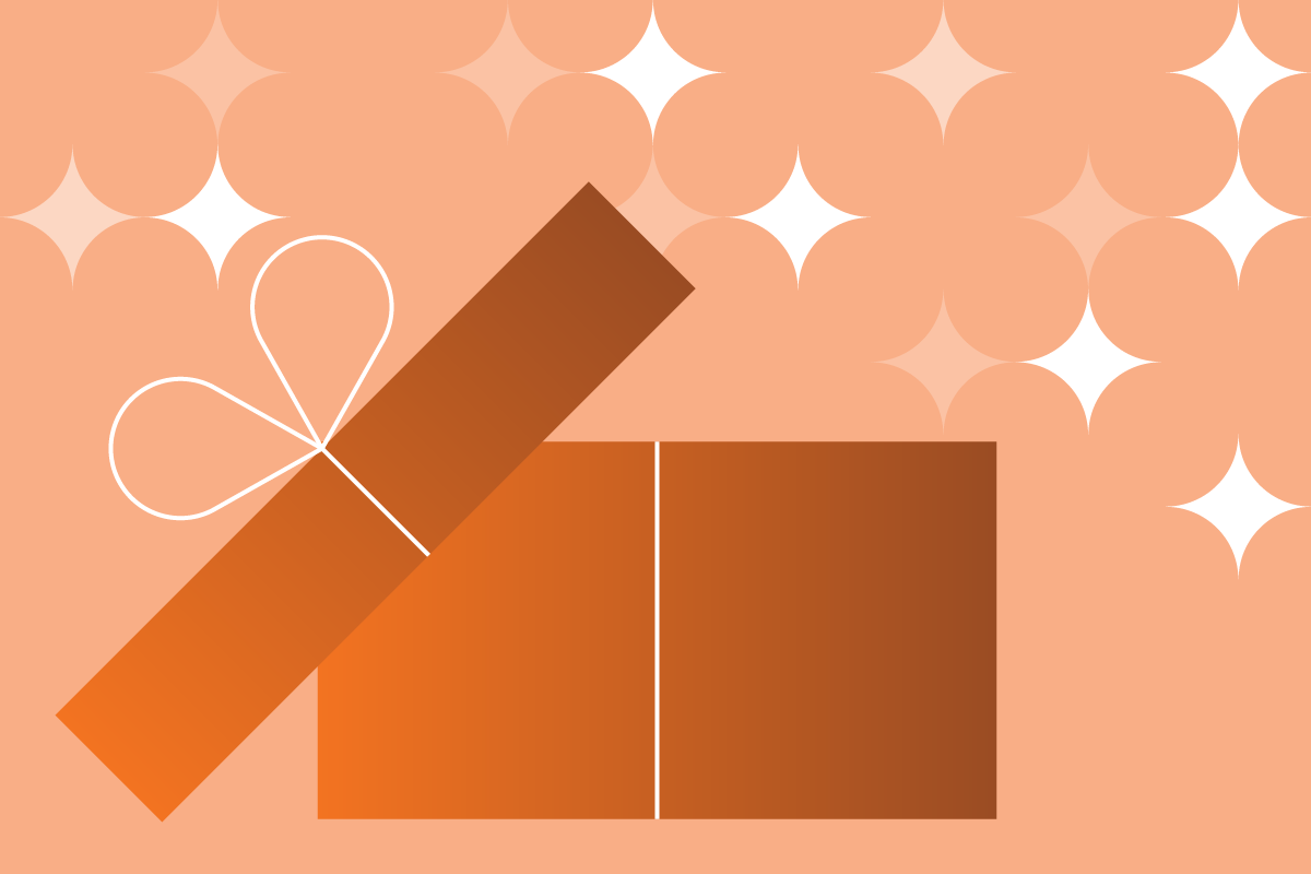 A decorative image of a gift box for aesthetic purposes only.