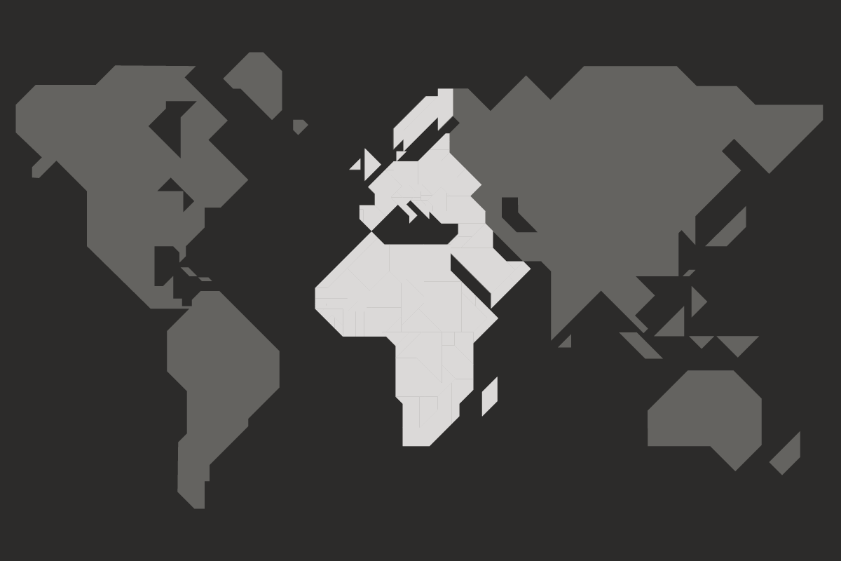 World map highlighting the EMEA region.