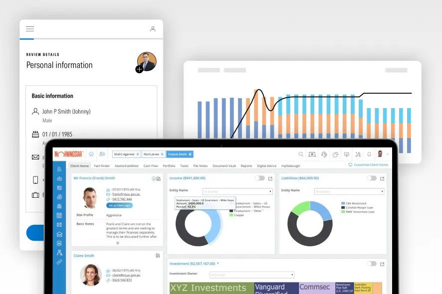 Modern, easy-to-use financial planning software built for growing Australian advice businesses to streamline the end-to-end advice process and deliver high-quality advice faster, all in one platform.