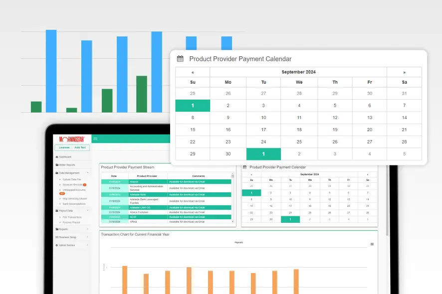 Import, consolidate and analyse revenue data from any source. Pay your advisers and referral partners, and support client service obligations — all in one place.